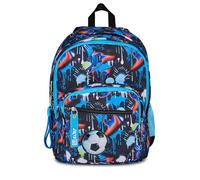 SJ GANG STYLE JAM GANG Sac à dos d'école double compartiment, Sj Ever Fluid Game, bleu, 31 L, avec poche porte-bouteille et charme détachable, élémentaire, enfant