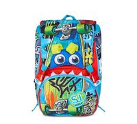 SJ GANG STYLE JAM GANG Sac à dos d'école extensible Big, bleu ciel, sac à dos avec séparateur intérieur, poche supérieure avec antennes déroulantes, poche pour bouteille d'eau, 24 L, sac à dos école