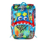 SJ GANG STYLE JAM GANG Sac à dos d'école extensible Big, bleu ciel, sac à dos avec séparateur intérieur, poche supérieure avec antennes déroulantes, poche pour bouteille d'eau, 24 L, sac à dos école