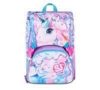 SJ Gang Style Jam Gang Sac à dos d'école Big LED UNICORN GIRL – extensible, LED sur rabat, rose, 24 L