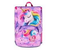SJ Gang Style Jam Gang – Sac à dos d'école extensible Big – Violet 24 L, séparateur, poche bouteille