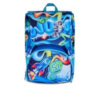 SJ Gang Style Jam Gang Sac à dos d'école extensible SPACE RIDE Bleu 24L, appli astronaute 3D
