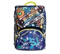 SJ GANG STYLE JAM GANG Sac À Dos Extensible Big - Funny Adventure Boy Mixte enfant Sac à dos extensible Big - Funny Adventure Boy, Bleu (Blue Print), Taille unique