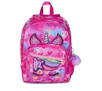 SJ GANG STYLE JAM GANG Sac à dos d'école double compartiment SJ Ever, fuchsia, sac à dos double compartiment et poche pour gourde, 30 L, sac à dos école primaire et média, sac à dos fille, fuchsia