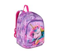 SJ GANG STYLE JAM GANG Sac à dos scolaire avancé, fuchsia, Maxi ailes amovibles, double compartiment et poche pour gourde, 29 L, sac à dos école primaire, sac à dos fille