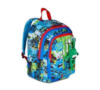 SJ GANG Style JAM GANG Sac à dos scolaire avancé, multicolore, double compartiment et poche pour gourde, 29 L, sac à dos école primaire, sac à dos enfant