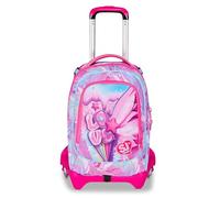 SJ GANG STYLE JAM GANG Trolley École Jack 3 Roues Plushy Rabbit, Fuchsia, 3 en 1, Sac à dos triple usage avec chariot détachable, 33 L, sac à dos école primaire, sac à dos fille