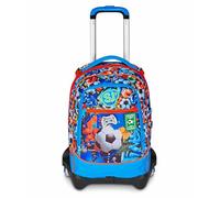 SJ GANG STYLE JAM GANG Trolley école Jack 3 roues, turquoise, 3 en 1, sac à dos triple usage avec chariot détachable, 33 L, sac à dos école primaire, sac à dos enfant, turquoise, Taglia Unica