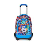 SJ GANG STYLE JAM GANG Trolley école Jack 3 roues, turquoise, 3 en 1, sac à dos triple usage avec chariot détachable, 33 L, sac à dos école primaire, sac à dos enfant, turquoise, Taglia Unica