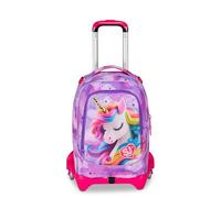 SJ GANG STYLE JAM GANG Trolley School Jack 3 Roues Fable Journey, Fuchsia, 3 en 1, Sac à dos triple usage avec chariot détachable, 33 L, sac à dos école primaire, sac à dos fille, fuchsia, Taglia