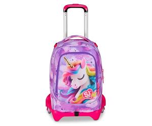 SJ GANG STYLE JAM GANG Trolley School Jack 3 Roues Fable Journey, Fuchsia, 3 en 1, Sac à dos triple usage avec chariot détachable, 33 L, sac à dos école primaire, sac à dos fille, fuchsia, Taglia