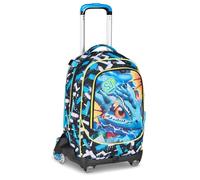 SJ Gang Style Jam Gang Trolley scolaire Jack 8 roues 34L Bleu clair, bretelles rétractables