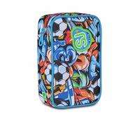 SJ GANG STYLE JAM GANG Trousse d'école Speed Case, multicolore, porte-stylo Mono compartiment avec planches amovibles, avec stylets, crayons, couleurs, accessoires sac à dos, école primaire, enfant