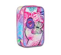 SJ GANG STYLE JAM GANG Trousse d'école Speed Case, Rose, porte-stylo Mono compartiment avec planches amovibles, avec stylets, crayons, couleurs, accessoires sac à dos, école primaire, fille, rose