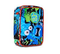 SJ GANG STYLE JAM GANG Trousse d'école Speed Pad, bleu, porte-stylo Mono compartiment avec planches amovibles, avec stylets, crayons, couleurs, accessoires sac à dos, école primaire, enfant, bleu