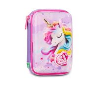 SJ GANG STYLE JAM GANG Trousse scolaire Speed Pad + Fable Journey, Rose, porte-stylo Mono compartiment avec planches amovibles, avec stylets, crayons, couleurs, accessoires sac à dos, école primaire