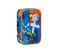 SJ Gang Trousse d'école Speed Case, Bleu, Porte-Stylo Mono Compartiment avec Planches Amovibles et Stylets, Crayons, Couleurs, Accessoires Sac à Dos, élémentaires, Moyennes, Enfant, Bleu, Taglia