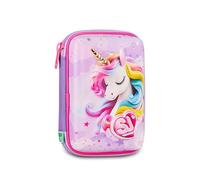 Sj girl Speed Pad 3D Seven - Dragon Glide Dragon - Étui rigide complet avec papeterie pour enfant + cadeau porte-clé sifflet et stylo multicolore