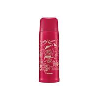 SJ JS08 Bouteille d'eau en acier inoxydable Motif éléphant et phoque Rouge 820 ml