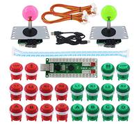 SJ@JX 2 Player Arcade Game DIY Kit Arcade Joystick Controller Mechanical Keyboard Switch Retropie Raspberry MAME Arcade Button