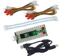 SJ@JX Arcade 2 Player USB Encoder LED 2 Player LED Arcade Kit LED Arcade LED Encoder Board Zero Delay Arcade LED Button