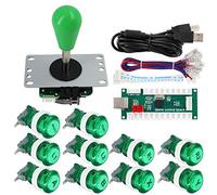 SJ@JX Arcade Game Controller DIY Kit Buttons with Logo Coin X Y Start Select 8 Way Joystick USB Encoder for PC MAME Raspberry Pi