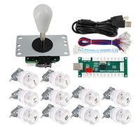 SJ@JX Arcade Game Controller DIY Kit Buttons with Logo Coin X Y Start Select 8 Way Joystick USB Encoder for PC MAME Raspberry Pi