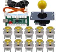 SJ@JX Arcade Game Controller DIY Kit Microswitch Button 4&8 Way Joystick Zero Delay USB Encodeur Fighting Stick Handles Console pour PC MAME Raspberry Pi Retropie