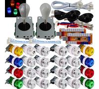 SJ@JX Arcade Game LED Controller Lamp USB Encoder 2 Player Gamepad Microswitch Light Button 8way LED Joystick for Nintendo Switch PC PS3 Retropie Raspberry Pi MAME