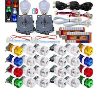 SJ@JX Arcade Game LED Controller Lamp USB Encoder Board Gamepad Microswitch Light Button 8way LED Joystick for Nintendo Switch PC PS3 Retropie Raspberry Pi MAME