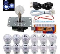 SJ@JX Arcade Game LED Controller Lamp USB Encoder Gamepad Cherry MX Microswitch Light Button 4-8way LED Joystick for Nintendo Switch PC PS3 Raspberry Pi MAME