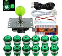 SJ@JX Arcade Game LED Controller Lamp USB Encoder Gamepad Cherry MX Microswitch Light Button 4-8way LED Joystick for Nintendo Switch PC PS3 Raspberry Pi MAME