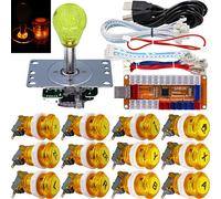 SJ@JX Arcade Game LED Controller Lamp USB Encoder Gamepad Microswitch Light Button 8way LED Joystick for Nintendo Switch PC PS3 Retropie Raspberry Pi MAME