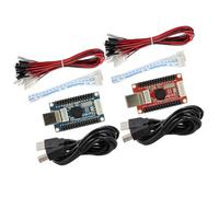 SJ@JX Arcade Game USB Encodeur Zero Delay Controller Board DIY Kit pour boutons et joystick - Plug and Play, lumière LED Power Light, compatible avec Raspberry Pi, Rétropie, MAME, Windows