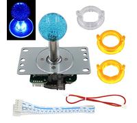 SJ@JX Arcade LED Joystick SANWA Style Fight Game Joystick LED Stick Retro Joy Circular Octagonal Limiter for Retro Pie Raspberry Pi MAME Jamma