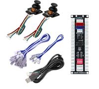 SJ@JX Contrôleur d'arcade à boutons avec encodeur Raspberry Pi RP2040, joystick analogique 3D, éclairage RVB personnalisé, latence ultra-faible, compatible multi-plateformes pour PC et Nintendo Switch