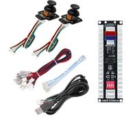 SJ@JX Contrôleur d'arcade à boutons avec encodeur Raspberry Pi RP2040, joystick analogique 3D, éclairage RVB personnalisé, latence ultra-faible, compatible multi-plateformes pour PC et Nintendo Switch