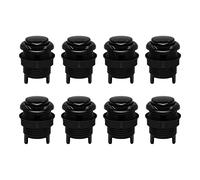SJ@JX Lot de 8 boutons poussoirs Arcade 28 mm MX Microswitch à vis pour jeu d'arcade MAME Jamma Joystick Raspberry Pi Machine SSA Noir