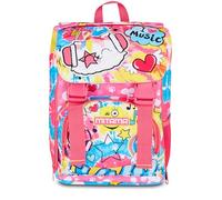 SJ Seven Mitama Sac à dos extensible 4 fermetures éclair, CATROCK, Fuchsia, Maxi capacité, double compartiment, dossier préformé, fille, école primaire, fuchsia, Taglia unica, Décontracté