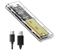 SJACXANM Adaptateur Nvme, Adaptateur Ssd Nvme USB C 3.2 Gen 2 (10 Gbps), Prend en Charge Uasp & Trim, Boîtier NvmeM.2 pour M.2 Pcie NvmeM-Key 2230/2242/2260/2280