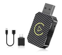 SJACXANM Carplay sans Fil, Adaptateur Carplay sans Fil, Carplay Android Auto, Carplay sans Fil, 2 en 1 Wireless Carplay Adapter pour Voitures équipées De Carplay & AA,USB C/A (Noir)