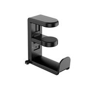 SJACXANM Support Casque Bureau, Support Casque Avec Crochet Pivotant à 360°, SupportCasque Gamer, Réglable Porte CasquePour Bureaux D'ordinateur, Tous Types D'écouteurs (Noir)