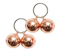 SJANE Lot de 4 clochettes en cuivre pour chien et chat - Traqueur de dressage pour animaux de compagnie | Accessoires de collier pour animaux de compagnie | Sauvez les oiseaux et la faune (taille S)
