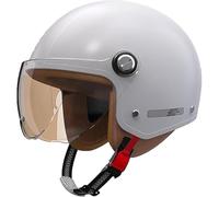 SJAPEX Casque De Moto À Visage Ouvert, Demi-Casque De Moto Homologué ECE, Casque De Moto avec Pare-Soleil, Style Rétro Vintage, Casque De Moto pour Enfants, Jeunes 1,Short Lens