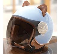 SJAPEX Casques De Moto pour Enfants, Demi-Casque pour Enfants avec Pare-Soleil HD, Casque De Moto, Scooter, Cyclomoteur, Motocross pour Garçons Et Filles Âgés De 6 À 15 Ans 20