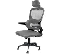 SJAPEX Chaise De Bureau À roulettes, Siège Pivotant, Réglable en Hauteur, Chaise De Gamer avec Appui-Tête Et Accoudoir, Capacité 120 Kg, pour Maison Bureau Grey