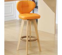 SJAPEX Ensemble De 2 Tabourets De Bar Pivotants À Hauteur De Comptoir, Tabourets Hauts en Similicuir avec Dossier Et Pieds en Bois Massif, Tabourets De Bar pour Îlot De Cuisine Set 2H