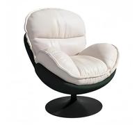 SJAPEX Fauteuil Pivotant pour Salon, Fauteuil Confortable en Cuir Et Tissu, Canapé Moderne Une Place, Fauteuil De Salon, Fauteuil De Chambre, Balcon White+Green
