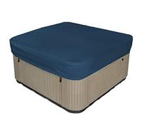 SJASD Bache Spa Carre - Housse de Baignoire Imperméable Coupe-Vent résistante Aux UV avec Cordon élastique à l'ourlet - Couverture de Bain à Remous 7 Tailles Choisies,Navy Blue,207×207×30cm