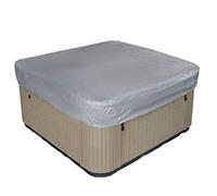 SJASD Bache Spa Carre - Housse de Baignoire Imperméable Coupe-Vent résistante Aux UV avec Cordon élastique à l'ourlet - Couverture de Bain à Remous 7 Tailles Choisies,Gris,215×215×30cm